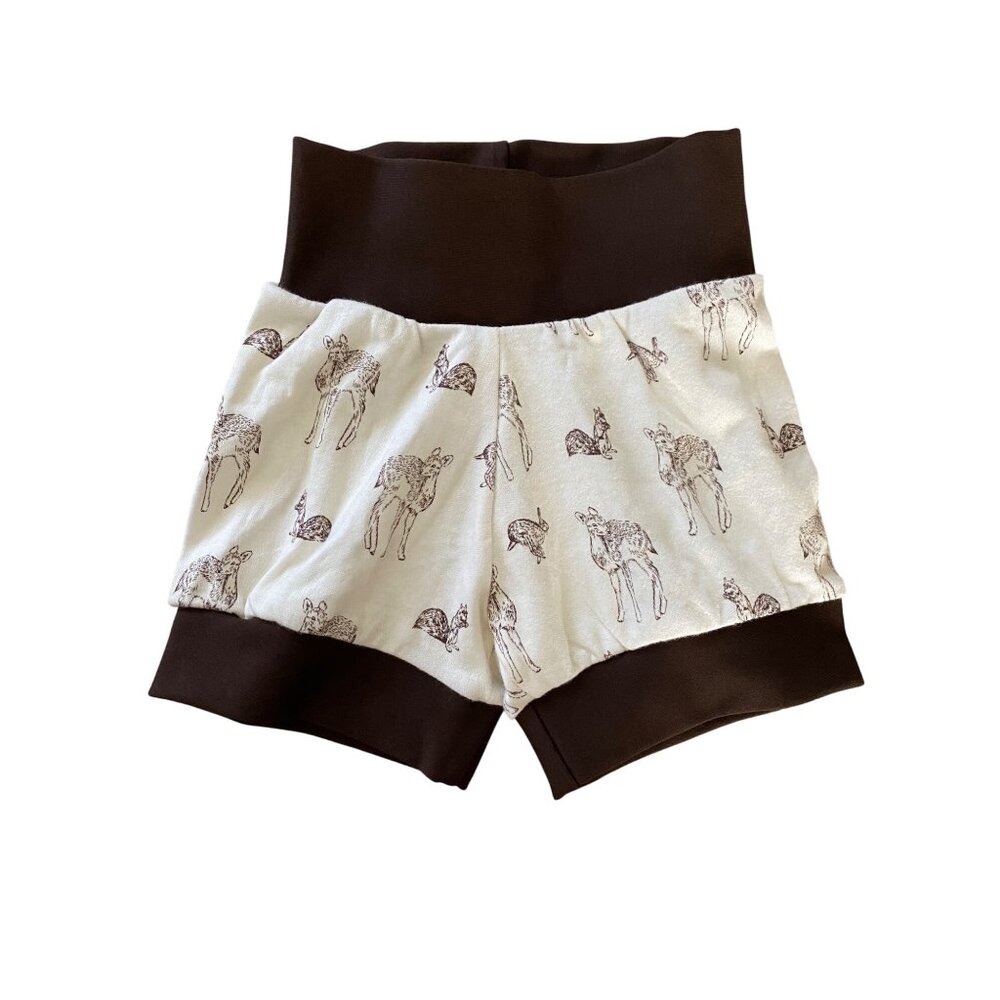 Handmade boutique unisex gender neutral woodland bubble shorts NEW